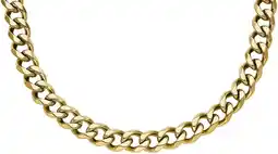 Amazon Fossil Drew Heren ketting van roestvrij staal met karabijnsluiting aanbieding