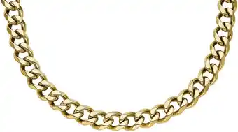 Amazon Fossil Drew Heren ketting van roestvrij staal met karabijnsluiting aanbieding