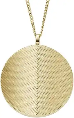 Amazon Fossil Ketting voor vrouwen, goudkleurige roestvrij stalen hanger ketting aanbieding