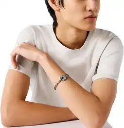 Amazon Emporio Armani Mannen roestvrij staal of kralen met karabijnsluiting armband aanbieding