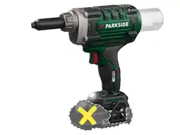 Lidl PARKSIDE Accu-gereedschap voor popnagels 20 V zonder accu en lader aanbieding