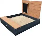 Praxis AXI Mandy Zandbak 100 x 90 cm met bankje hout antraciet/bruin aanbieding