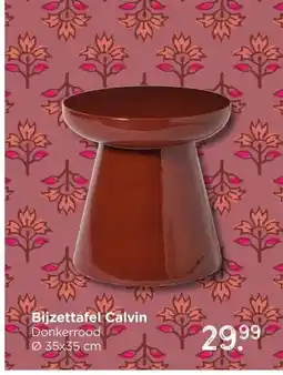 Xenos Bijzettafel Calvin Donkerrood aanbieding