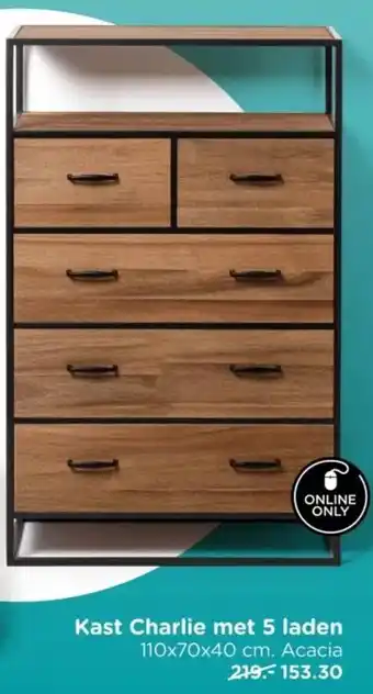 Xenos Kast Charlie met 5 laden aanbieding
