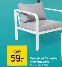 Xenos Tuinstoel Tenerife met kussens aanbieding