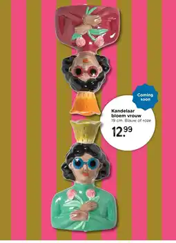 Xenos Kandelaar bloem vrouw aanbieding