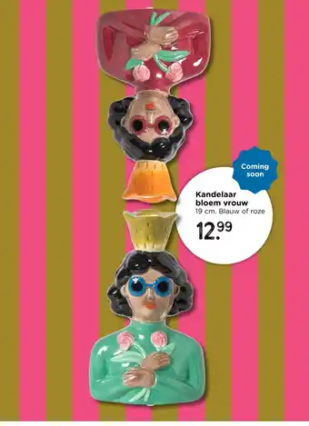 Xenos Kandelaar bloem vrouw aanbieding