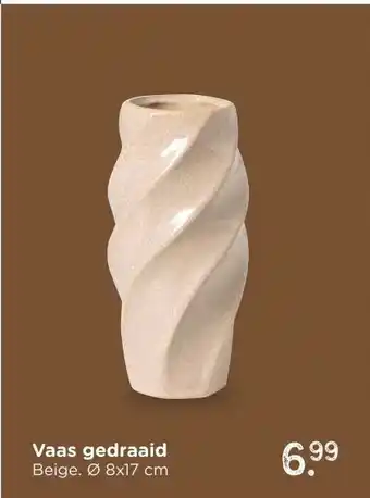 Xenos Vaas gedraaid Beige aanbieding