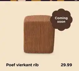 Xenos Poef vierkant rib aanbieding
