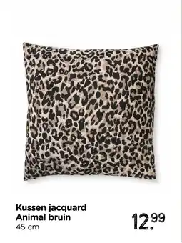 Xenos Kussen jacquard Animal bruin aanbieding