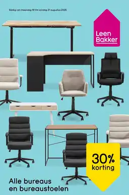 Leen Bakker Alle bureaus en bureaustoelen aanbieding