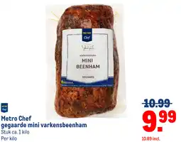 Makro Metro Chef gegaarde mini varkensbeenham aanbieding
