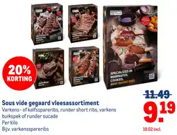 Makro Sous vide gegaard vleesassortiment aanbieding
