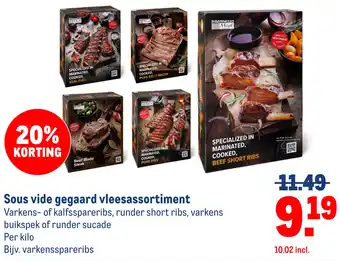 Makro Sous vide gegaard vleesassortiment aanbieding