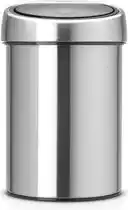 Bol.com Brabantia Touch Bin Prullenbak - 3 l - Matt Steel aanbieding