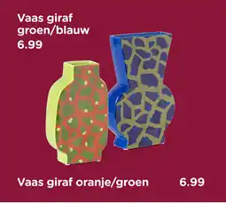 Xenos Vaas giraf groen/blauw oranje/groen aanbieding