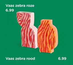 Xenos Vaas zebra roze zebra rood aanbieding