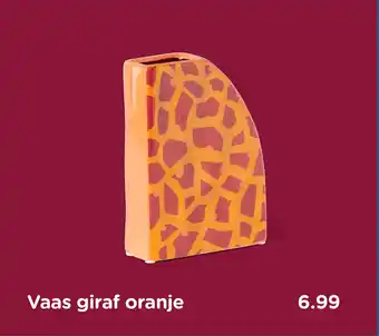 Xenos Vaas giraf oranje aanbieding