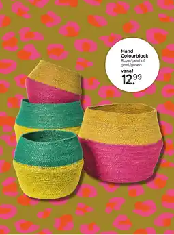 Xenos Mand Colourblock Roze/geel of geel/groen aanbieding