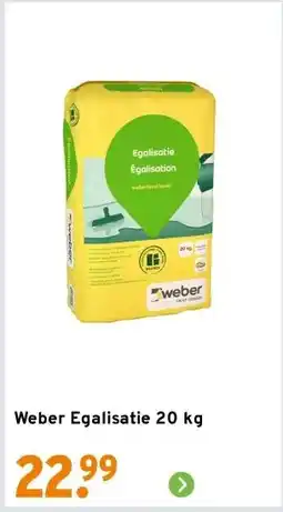 GAMMA Weber Egalisatie 20 kg aanbieding