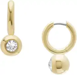 Amazon Fossil Dames oorbellen van messing of sterling zilver met hoepel sluiting aanbieding