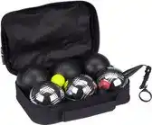 Bol.com Get & Go Jeu de Boules Set Luxe - 6 Ballen - Zilver/Zwart aanbieding