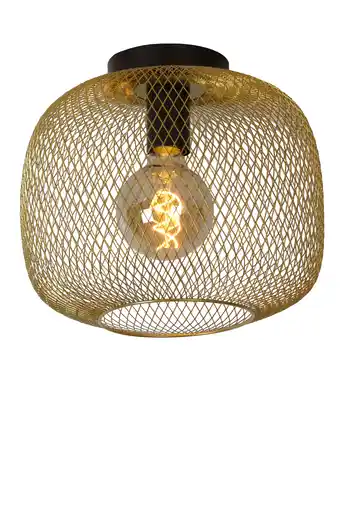 Praxis Lucide Plafondlamp Mesh - Goud - D30cm - E27 aanbieding
