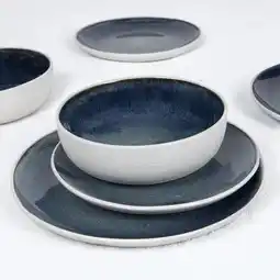 Action Serviesset Paksos - blauw/wit aanbieding