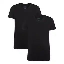 ANWB Bamboo Basics 2-Pack V-hals Shirt Heren Zwart aanbieding