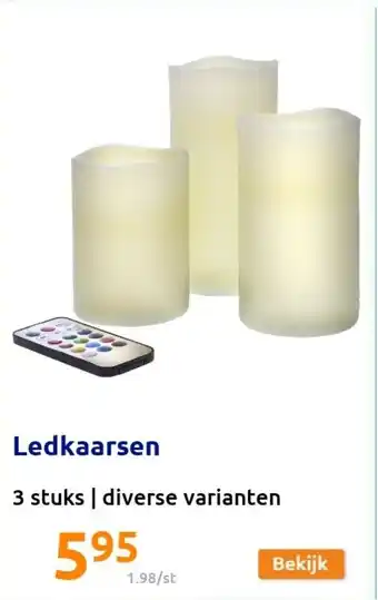 Action Ledkaarsen aanbieding