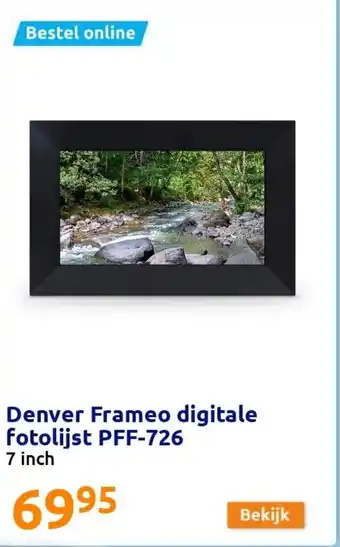 Action Denver Frameo digitale fotolijst PFF-726 aanbieding