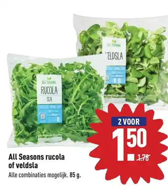 ALDI All Seasons rucola of veldsla 85g aanbieding