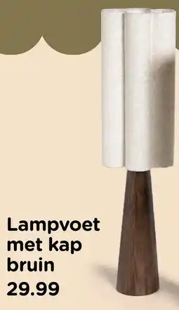 Xenos Lampvoet met kap bruin aanbieding