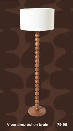 Xenos Vloerlamp bollen bruin aanbieding