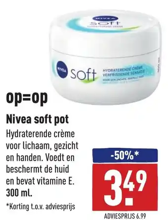 ALDI Nivea soft pot 300ml aanbieding