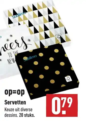 ALDI Servetten aanbieding