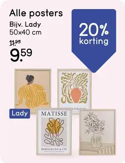 Leen Bakker Posters Lady aanbieding