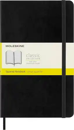Amazon Moleskine Notitieboek, groot, A5, geruit, soft cover, zwart aanbieding