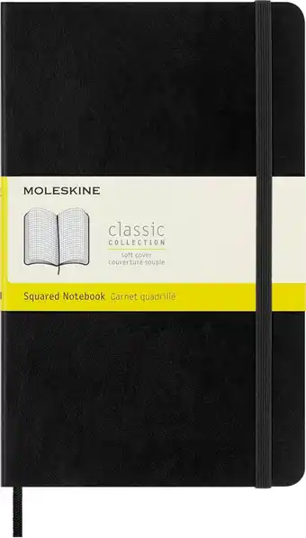 Amazon Moleskine Notitieboek, groot, A5, geruit, soft cover, zwart aanbieding