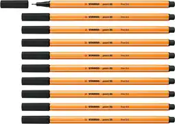 Amazon STABILO 88/46 Fineliner - point 88-10 stuks - zwart aanbieding
