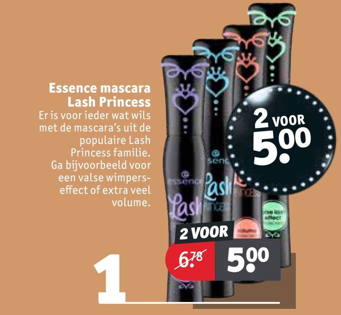 Essence mascara Lash Princess aanbieding bij Kruidvat