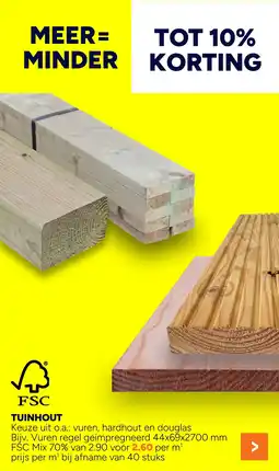 BOUWMAAT Tuinhout aanbieding