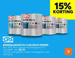 BOUWMAAT Binnenlakken pu-a en multi primer aanbieding