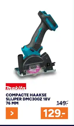 BOUWMAAT Compacte haakse slijper DMC300Z 18V aanbieding