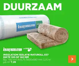 BOUWMAAT Insulation isolatie naturoll 037 aanbieding