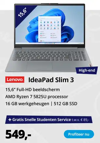 Paradigit Lenovo IdeaPad Slim 3 aanbieding