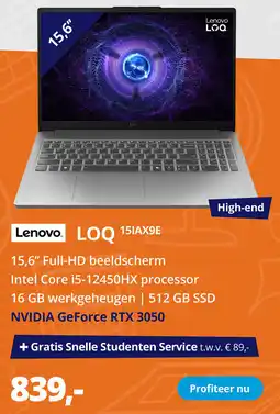 Paradigit Lenovo LOQ 151AX9E aanbieding