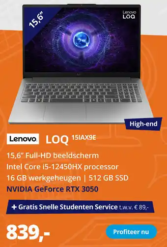 Paradigit Lenovo LOQ 151AX9E aanbieding