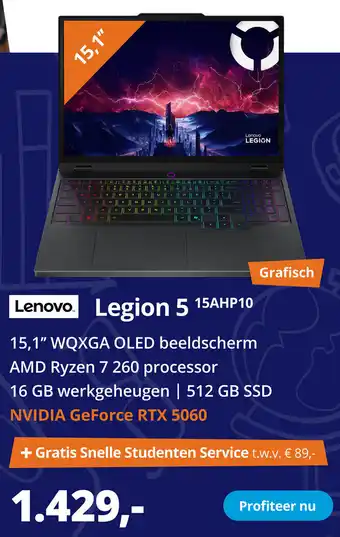 Paradigit Lenovo Legion 5 15AHP10 aanbieding