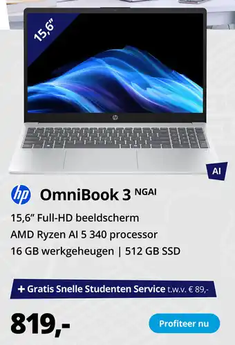 Paradigit HP OmniBook 3 NGAI aanbieding